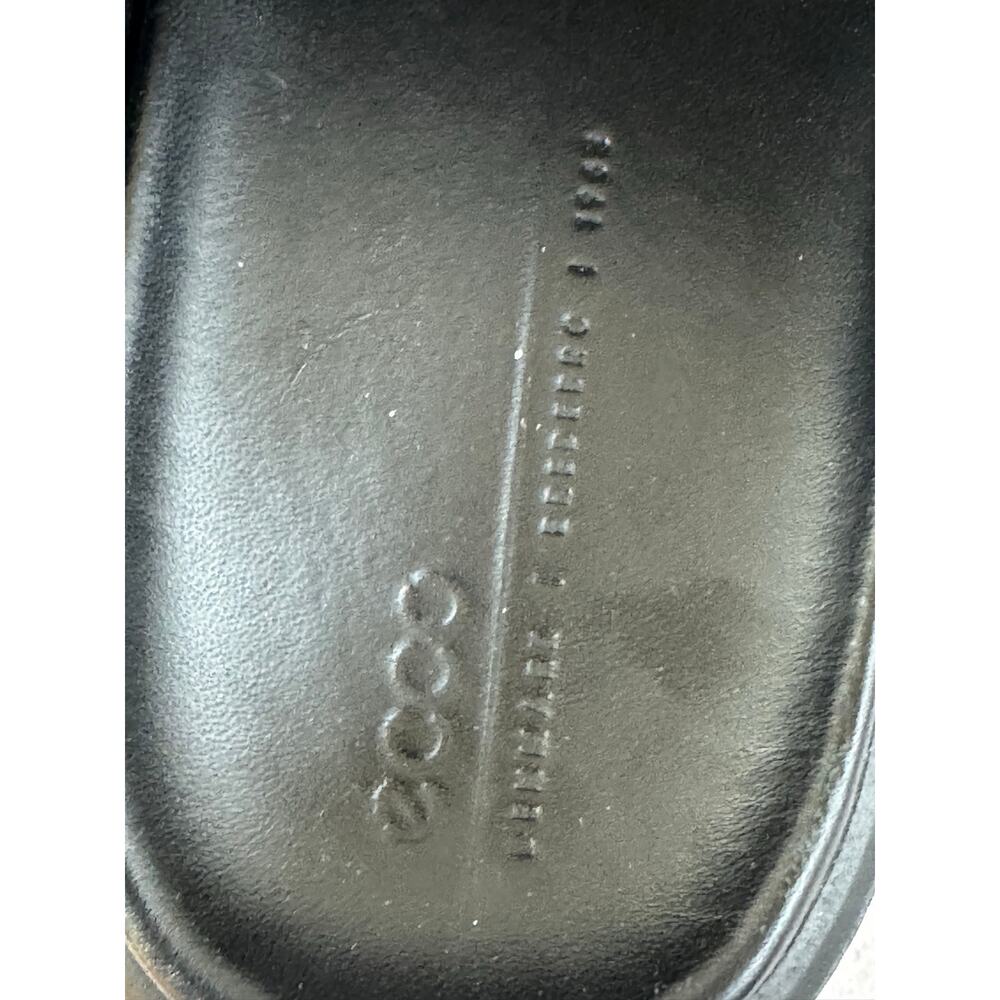 ECCO 2nd Cozmo Men's Black Leather Slide Sandals H-Strap Size EU 45 US 11-11.5 - Picture 4 of 13